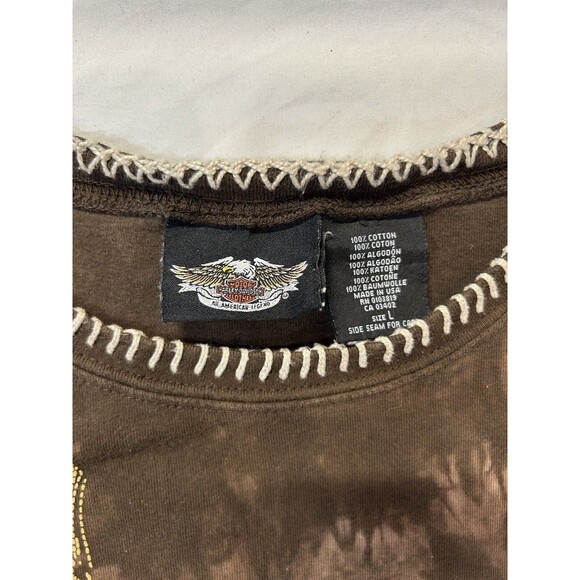 Harley Davidson Women's Rhinestone Tank Top Size Large H3 - Picture 3 of 7